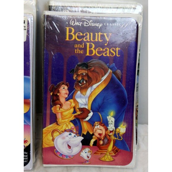 NEW VTG 4 Disney VHS Tape Movies Beauty Jungle Alice Aladdin Factory Sealed CC - Picture 4 of 10